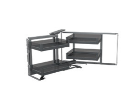 Glass Left And Right Open Kitchen Magic Corner Basket Dana Series