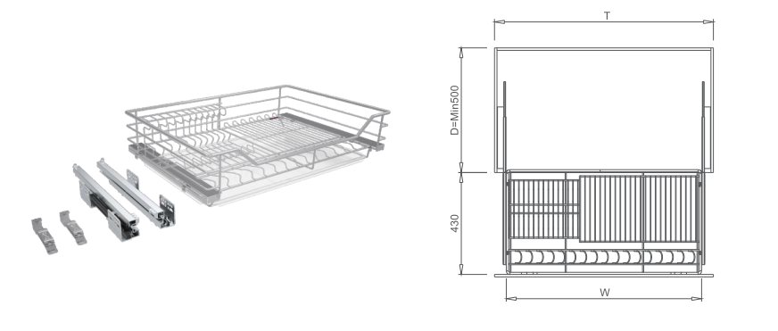 Pull Out Wire Storage Basket