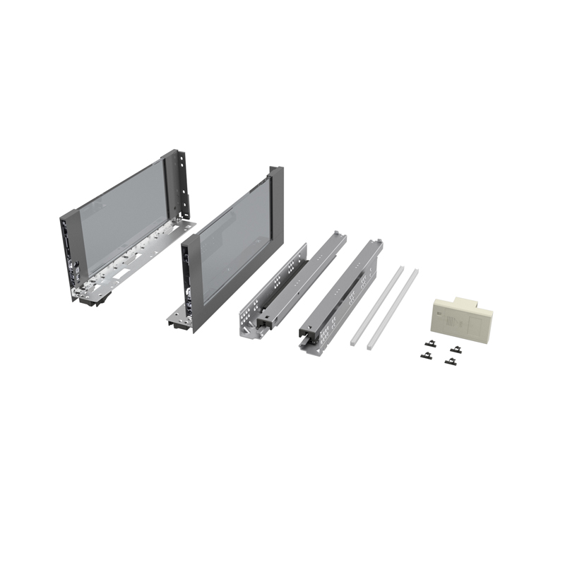 Glass Double Wall Drawer With LED Light