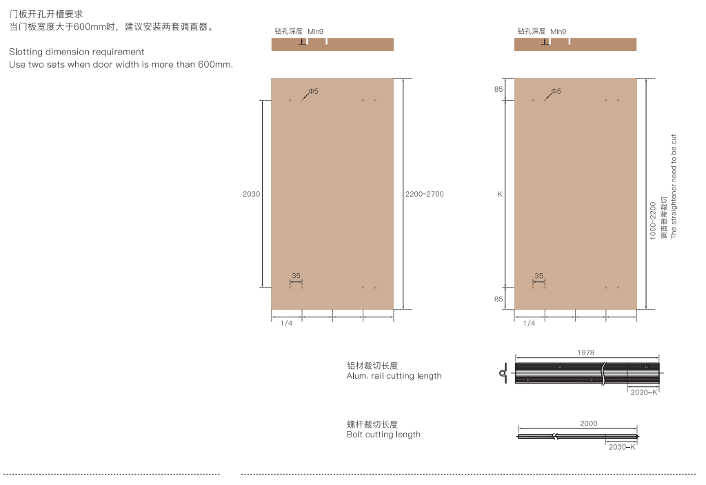wardrobe door alignment