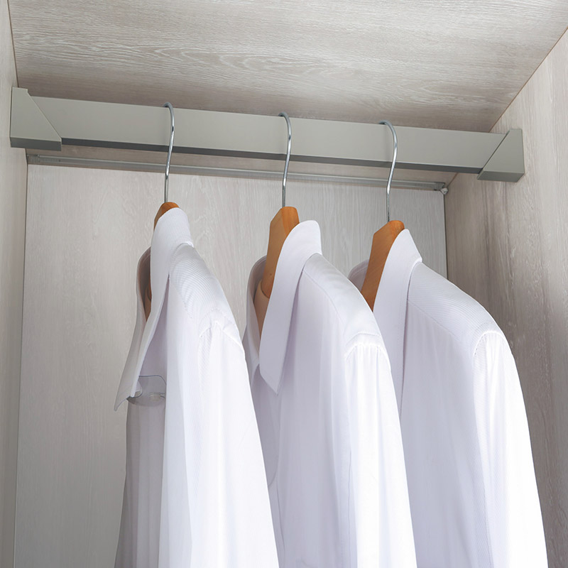 Side-installed Wardrobe Space Saving Closet Hanging Rod