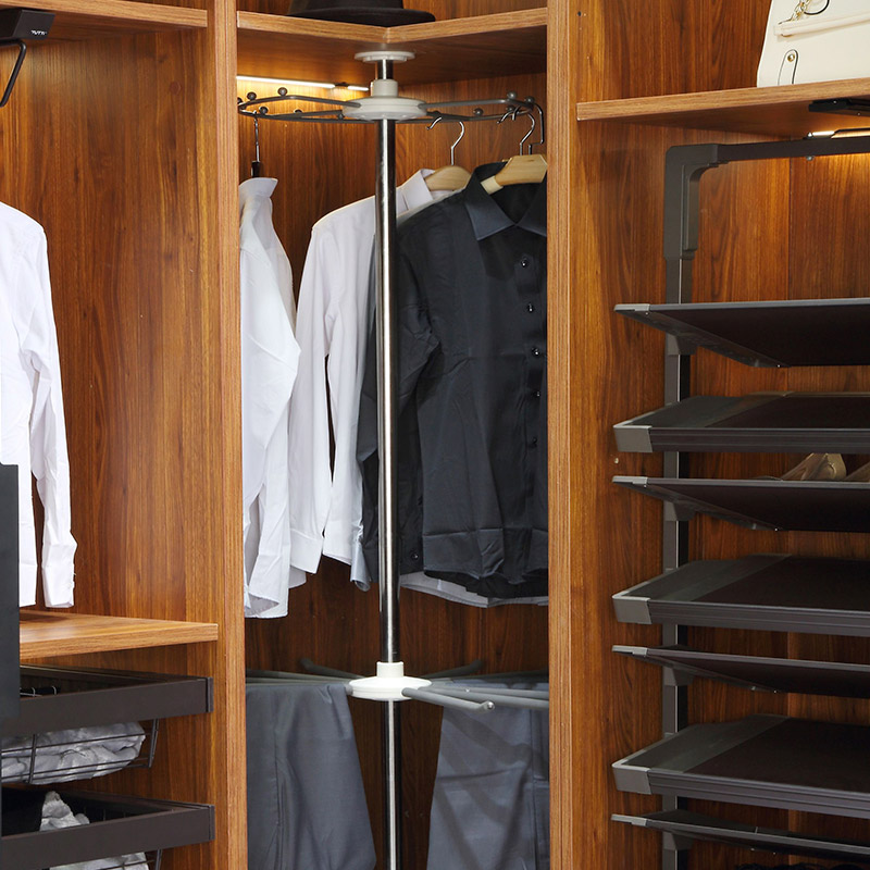 Three Layers Rotaing Clothing Basket For Wardrobe