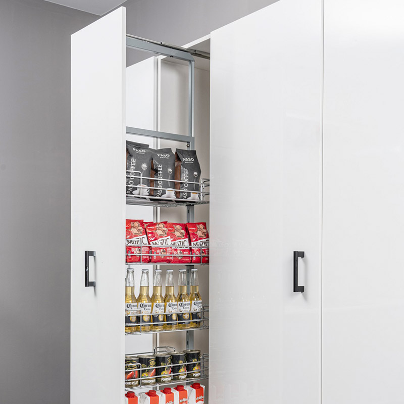 Side-Mounted Pull Out Pantry Basket Tiara Series