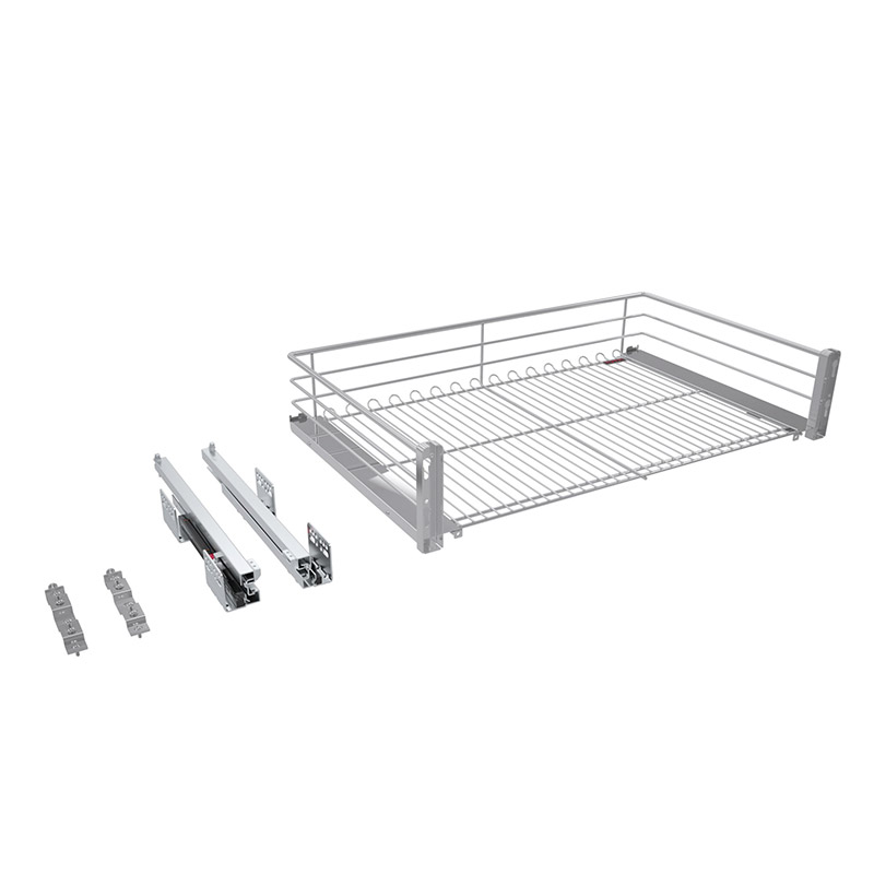 Soft Close Slide Out 3-side Flat Wire Basket Tiara Series