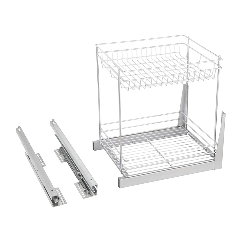 Soft Close Slide Out Kitchen Storage Meshwork Basket