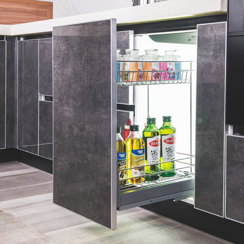 Soft Close Slide Out Kitchen Storage Meshwork Basket
