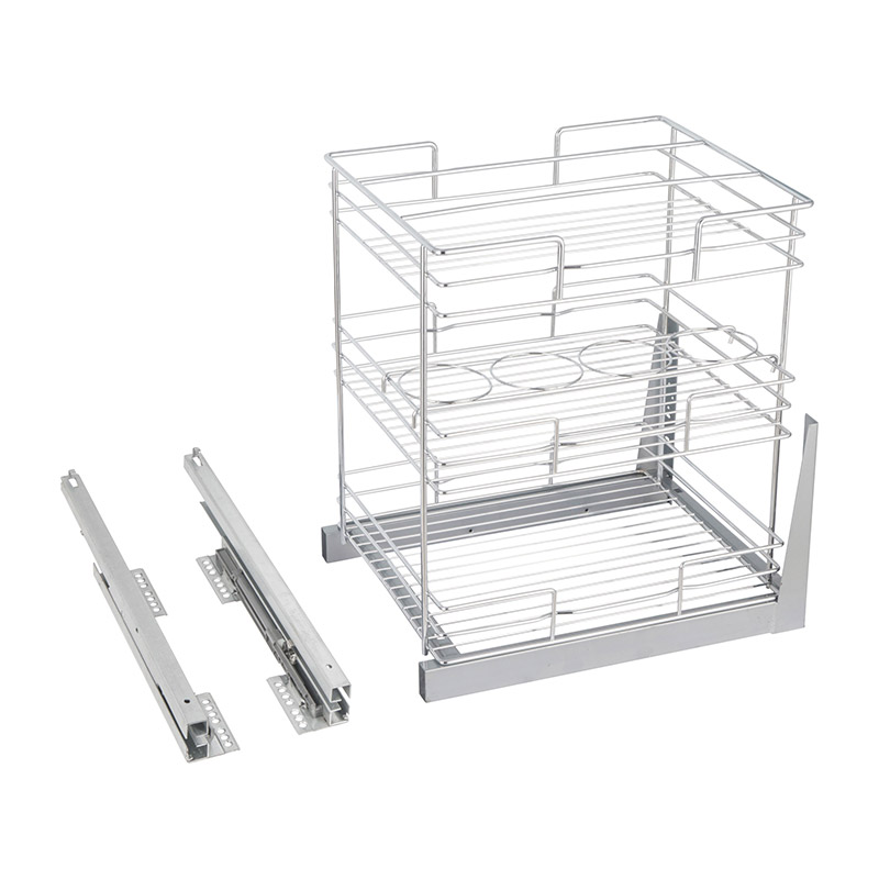 Soft Close Kitchen Sliding Cabinet Lunette Basket