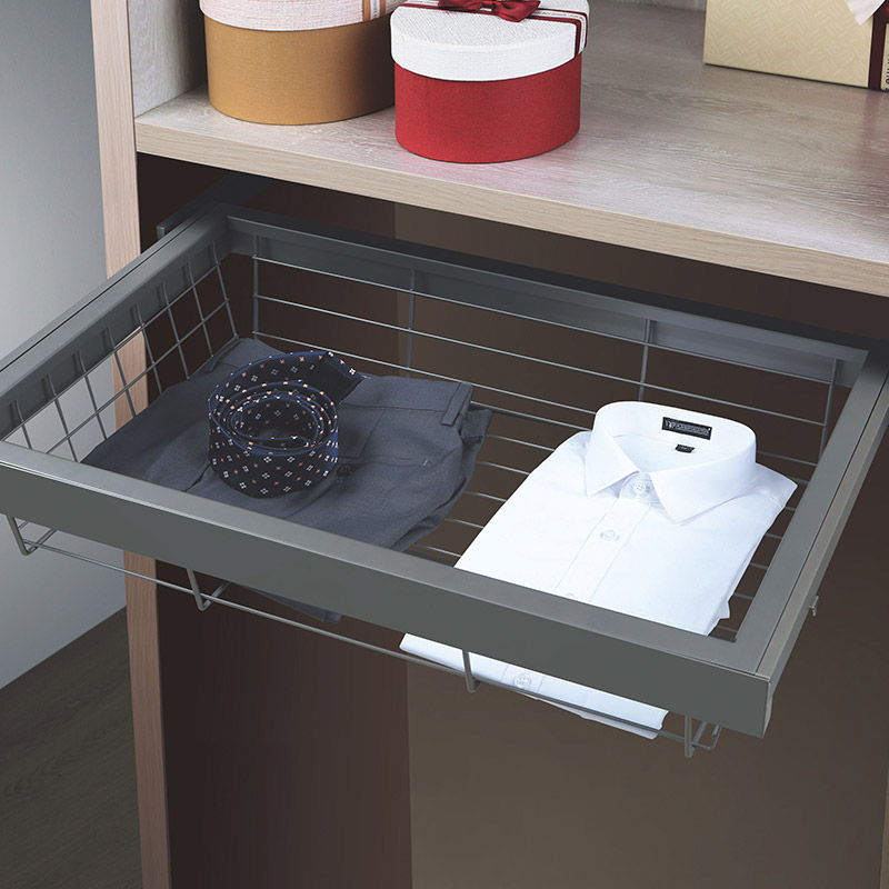 Wire Closthes Basket For Wardrobe Organizer