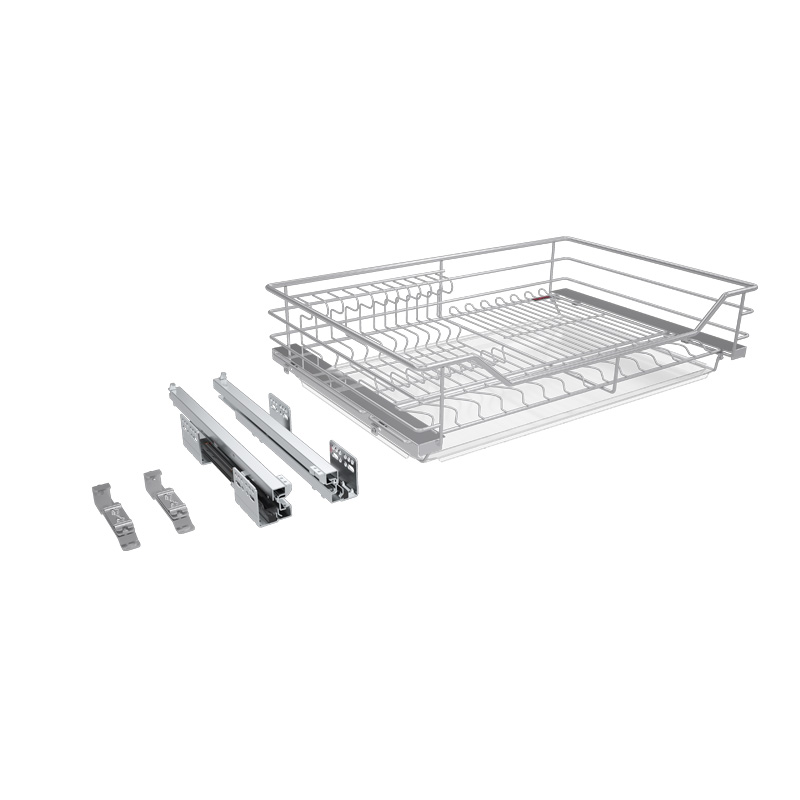 Soft Close Slide Out 4-side Flat Wire Bowl Basket Tiara Series