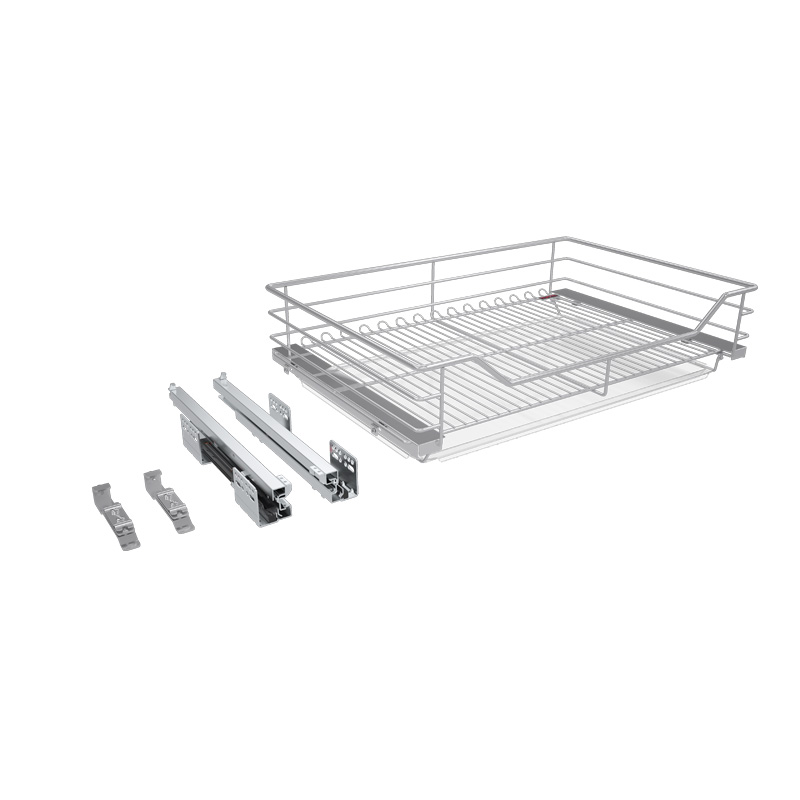 Soft Close Slide Out 4-side Flat Wire Basket Tiara Series