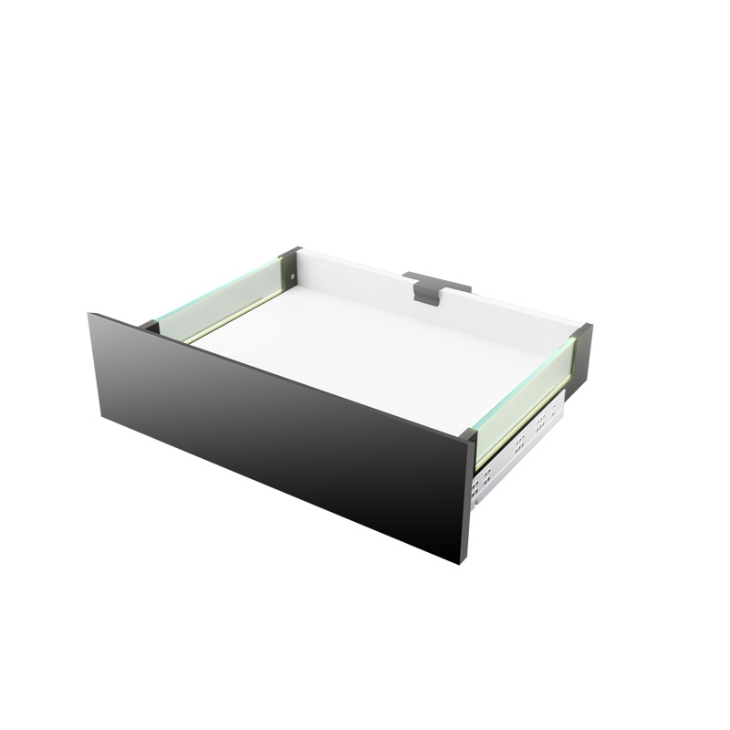 Glass Double Wall Drawer With LED Light