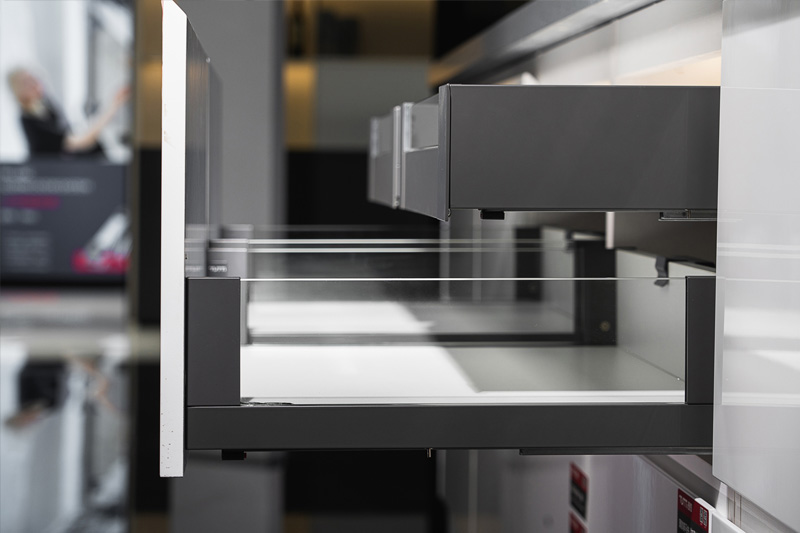 Glass Double Wall Inner Drawer With LED Light