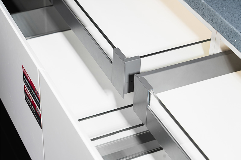 Glass Double Wall Inner Drawer With LED Light