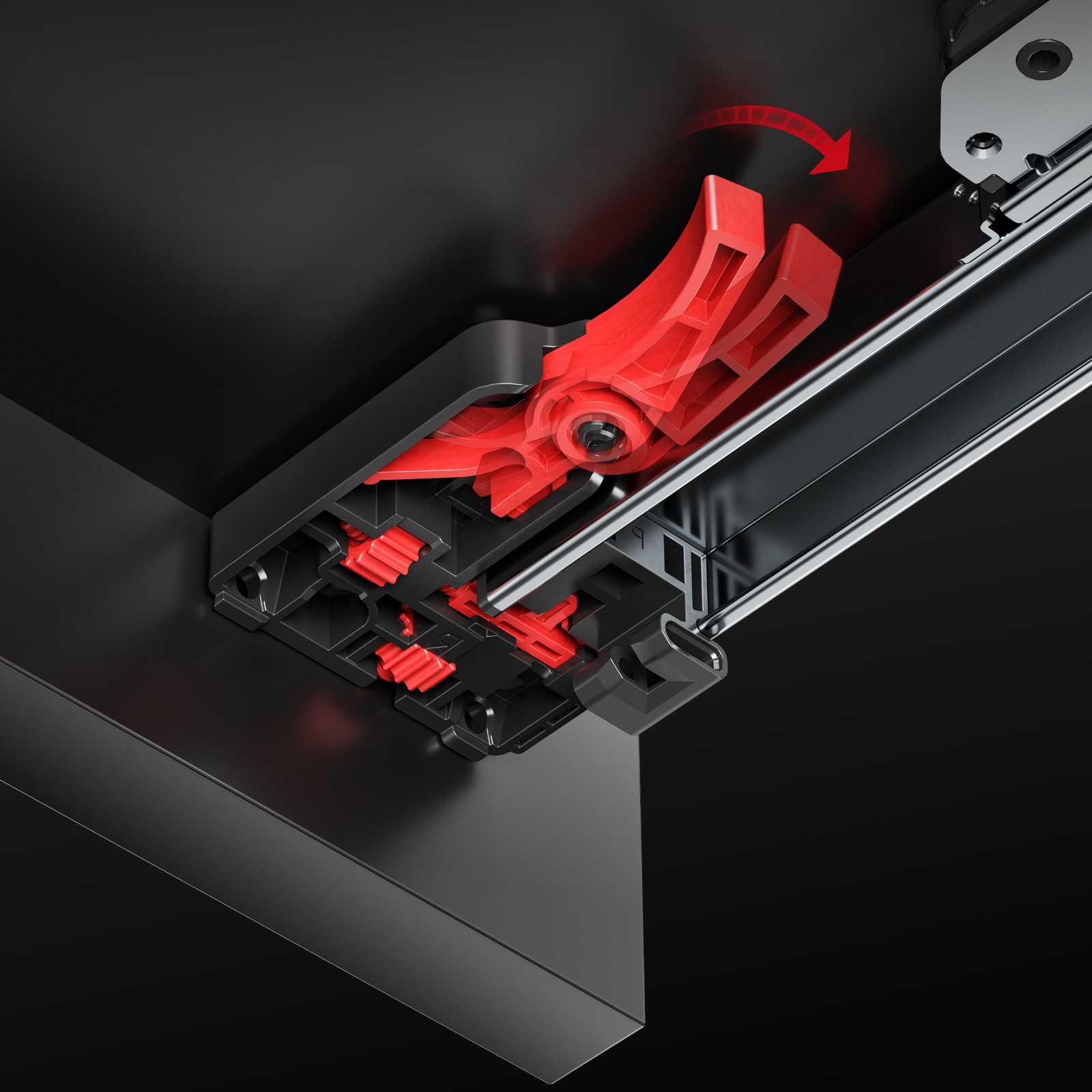 Push to open drawer slides Push to open drawer slides
