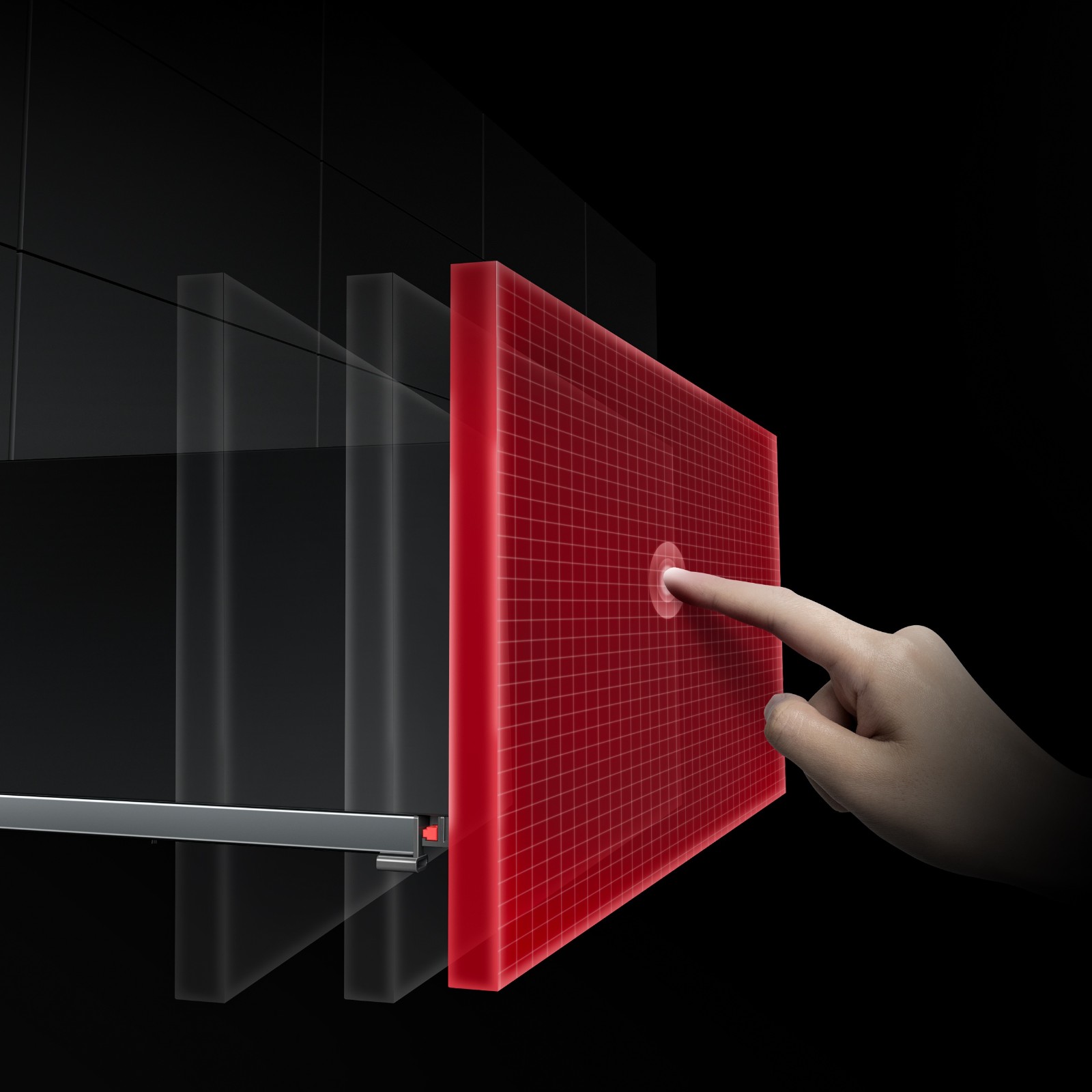 Push to open drawer slides Push to open drawer slides