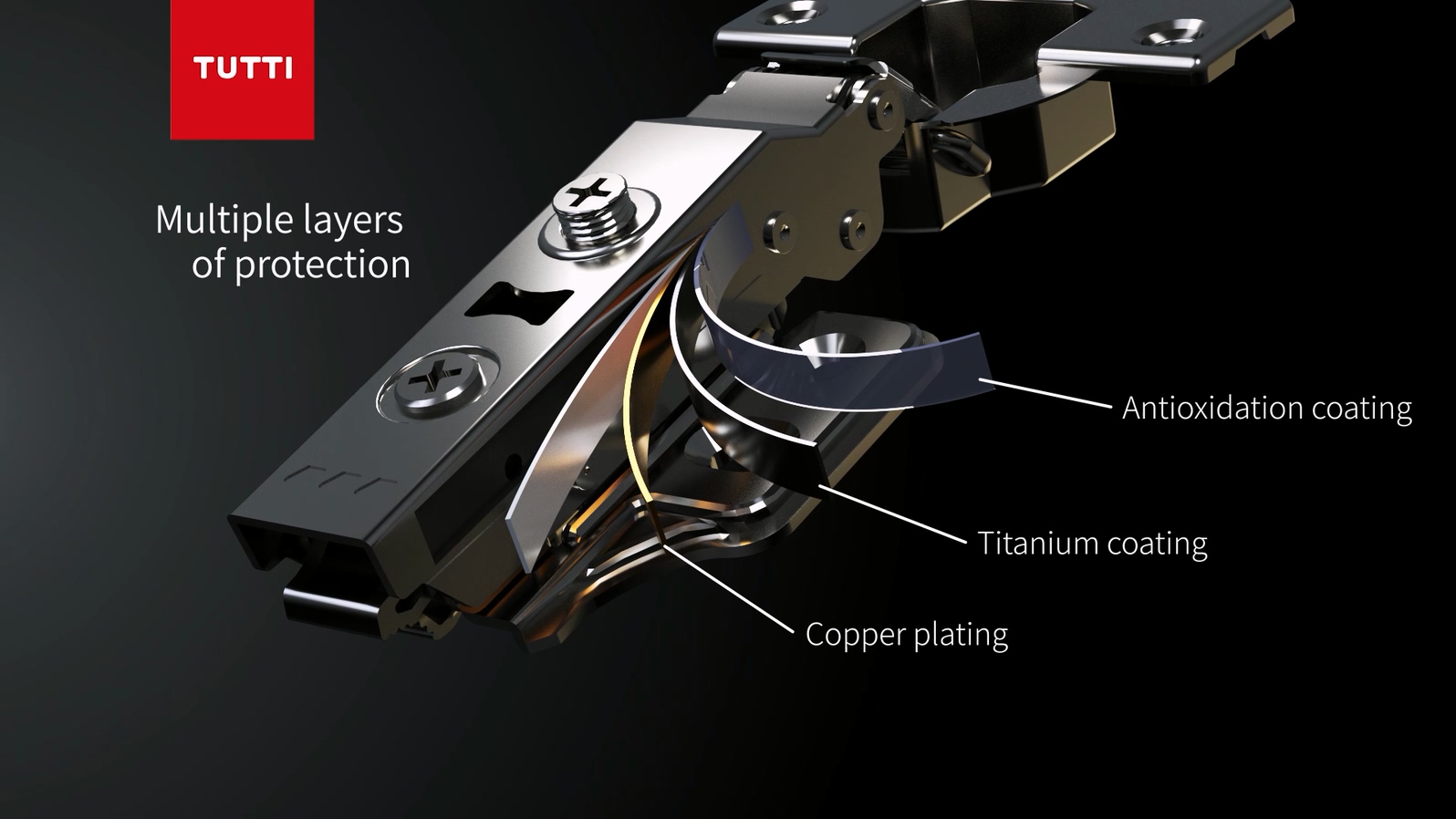 Soft Closing Aluminum Frame Hinge