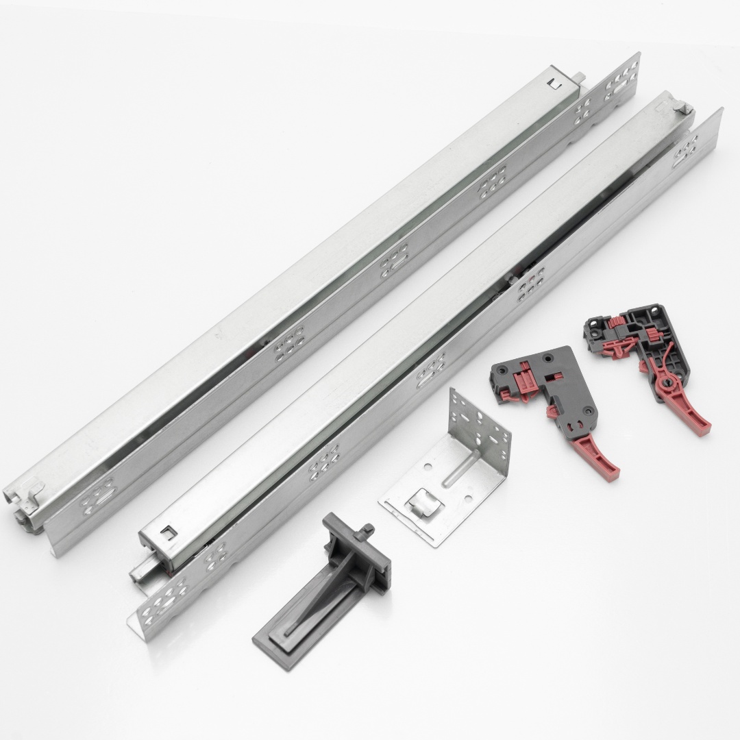 Full Extension Push Open & Soft Closing Face Frame Slide
