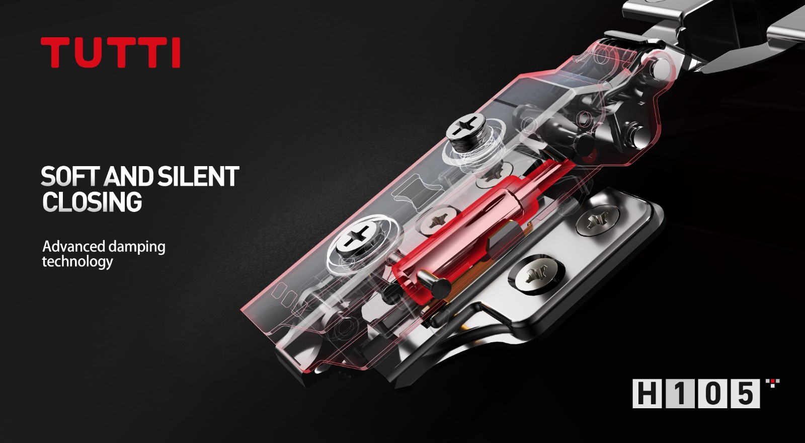 H105 2-way small angle soft closing hinge