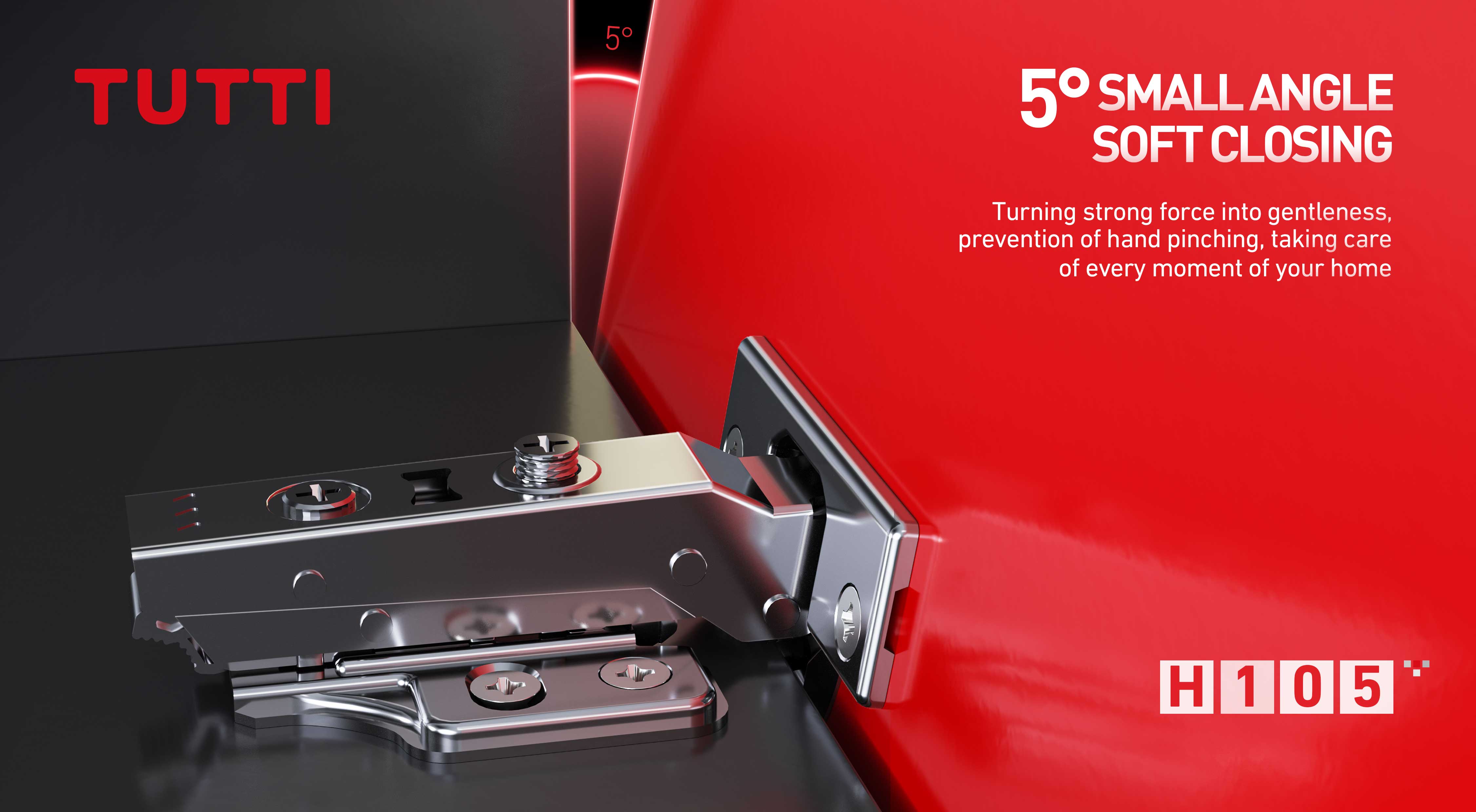 H105 2-way small angle soft closing hinge