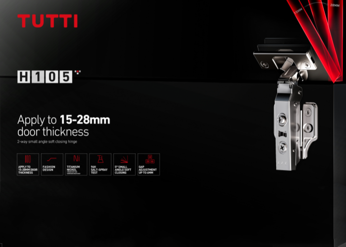 7 Key Advantages of Tutti H105 2-Way Small Angle Soft Closing Hinge