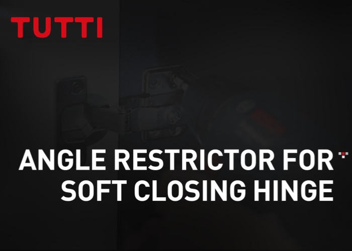 Tutti Hinge Angle Restrictor - Limited the opening angle of your doors